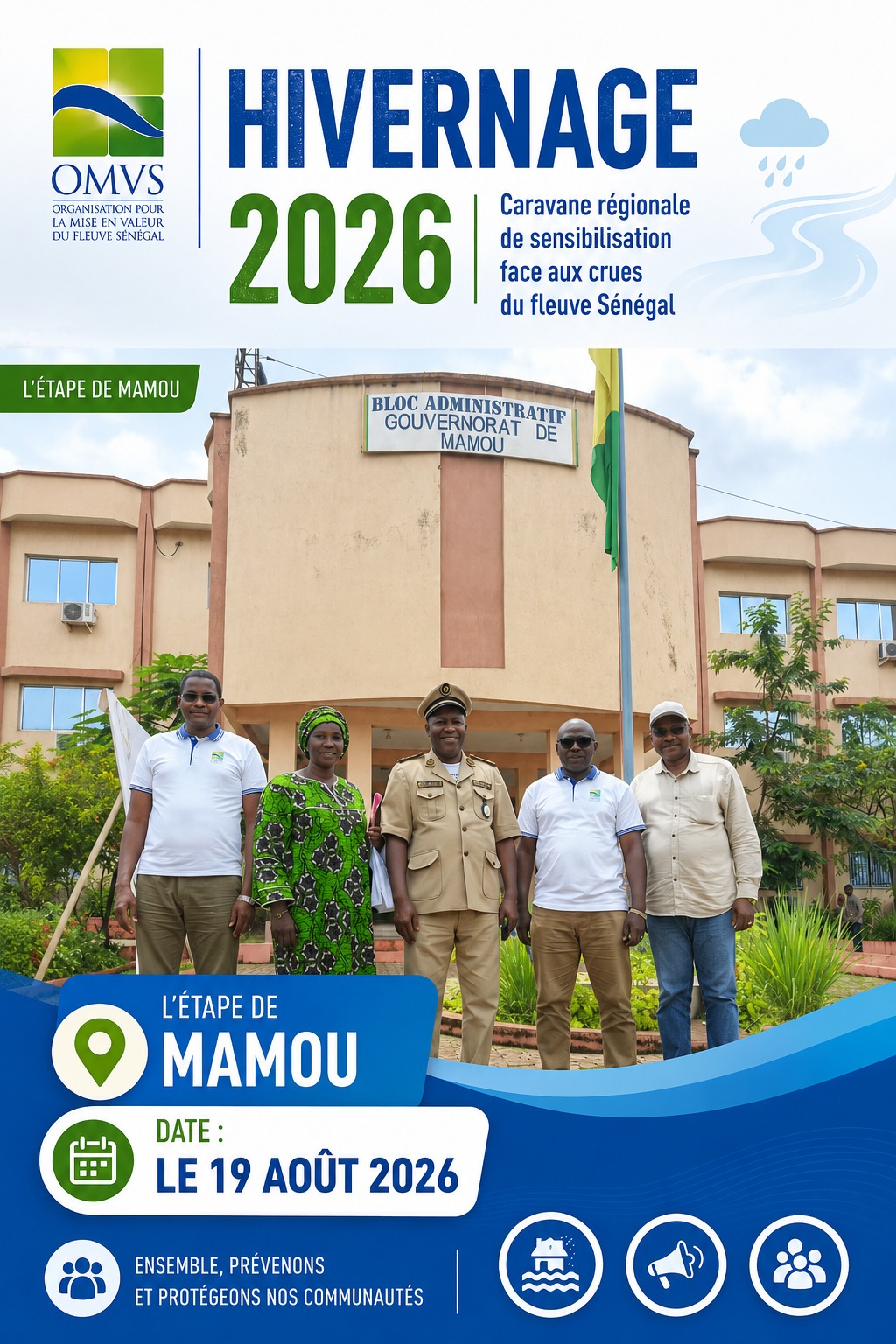 Crues du fleuve Sénégal : la caravane de sensibilisation de l’OMVS reçue à Mamou
